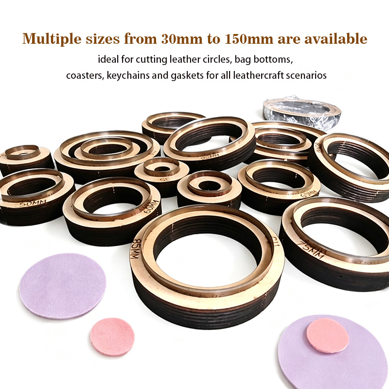 Leather Cutting Die Press - แม่พิมพ์ตัดหนัง DIY หลายขนาด วงกลม แหวน วงรี