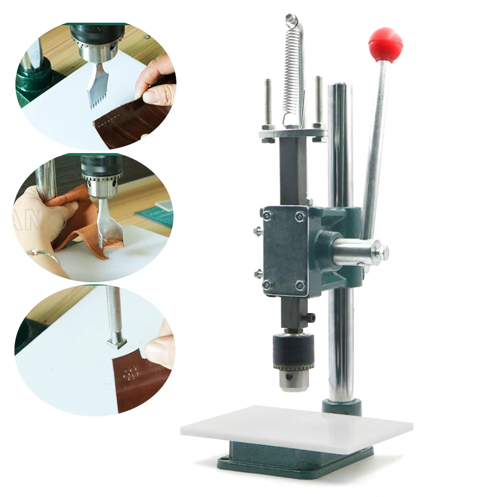 Hand Press Hole Punch Leather - เงียบหนังรู Punch คู่มือเครื่องปั๊มมือกด Puncher เครื่องมือสำหรับหัตถกรรมเครื่องหนังทำงานเจาะรู