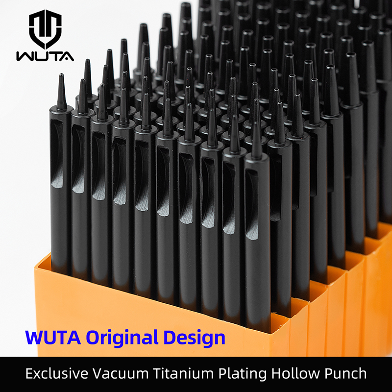 Hand Press Hole Punch Leather - WUTA 1-10 ชิ้น เครื่องเจาะรูหนังแบบกลม ชุบไททาเนียม ชุดเครื่องเจาะกลวง