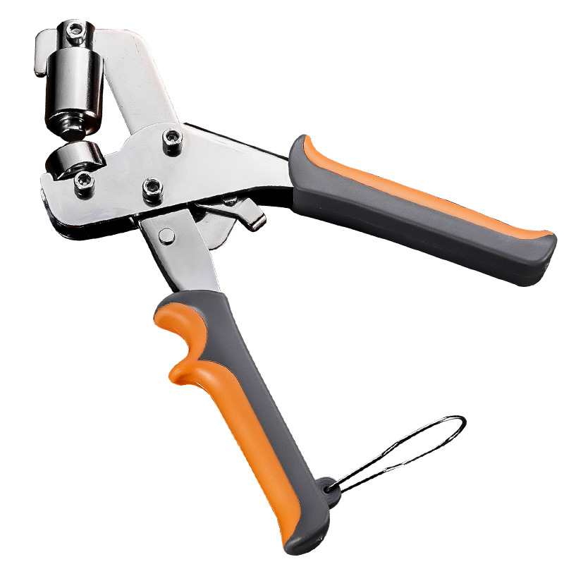Hand Press Hole Punch Leather - ชุดเครื่องมือคีมเจาะรูขนาด 6 มม. 10 มม. คีมกดตาไก่โลหะแบบมือถือ