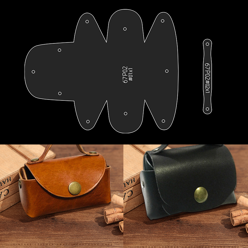 Leather Creaser Machine - YOMDID 2pcs กระเป๋าเหรียญแม่พิมพ์ MINI กระเป๋าถือทําแม่แบบหนังรูปแบบอะคริลิค Stencils