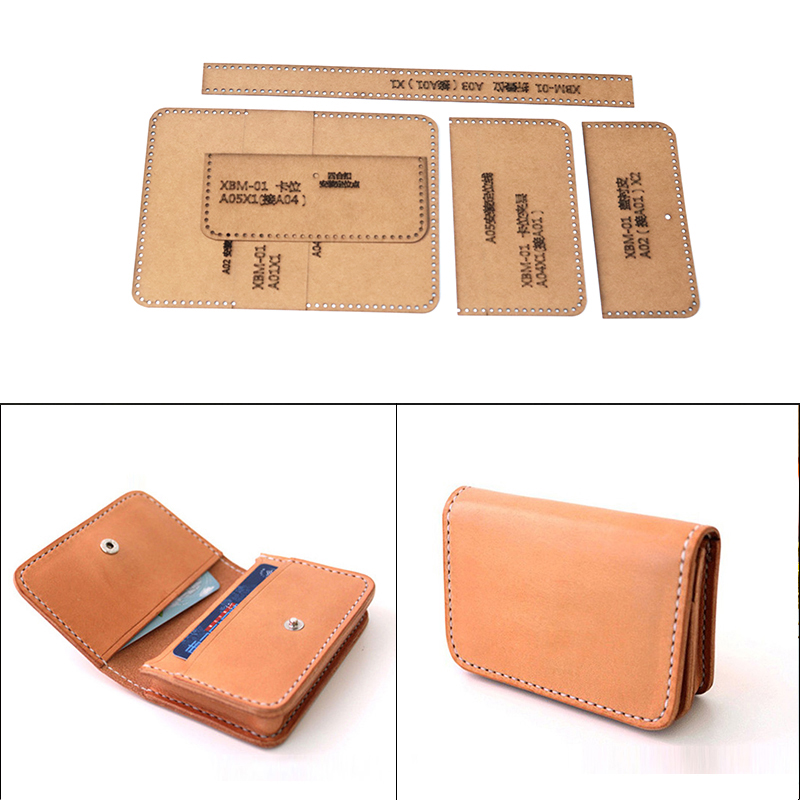 Leather Creaser Machine - หนังหัตถกรรมกระดาษคราฟท์ Handmade เย็บกระเป๋าสตางค์คลัทช์แม่แบบผู้ถือบัตรรูปแบบ DIY LeatherCraft เครื่องมือ