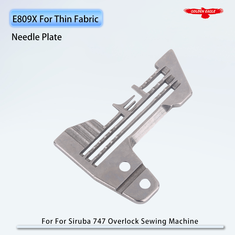 Overlock Sewing Machine 4 Thread - E809X แผ่นคอสําหรับ Siruba 747 (700F 4