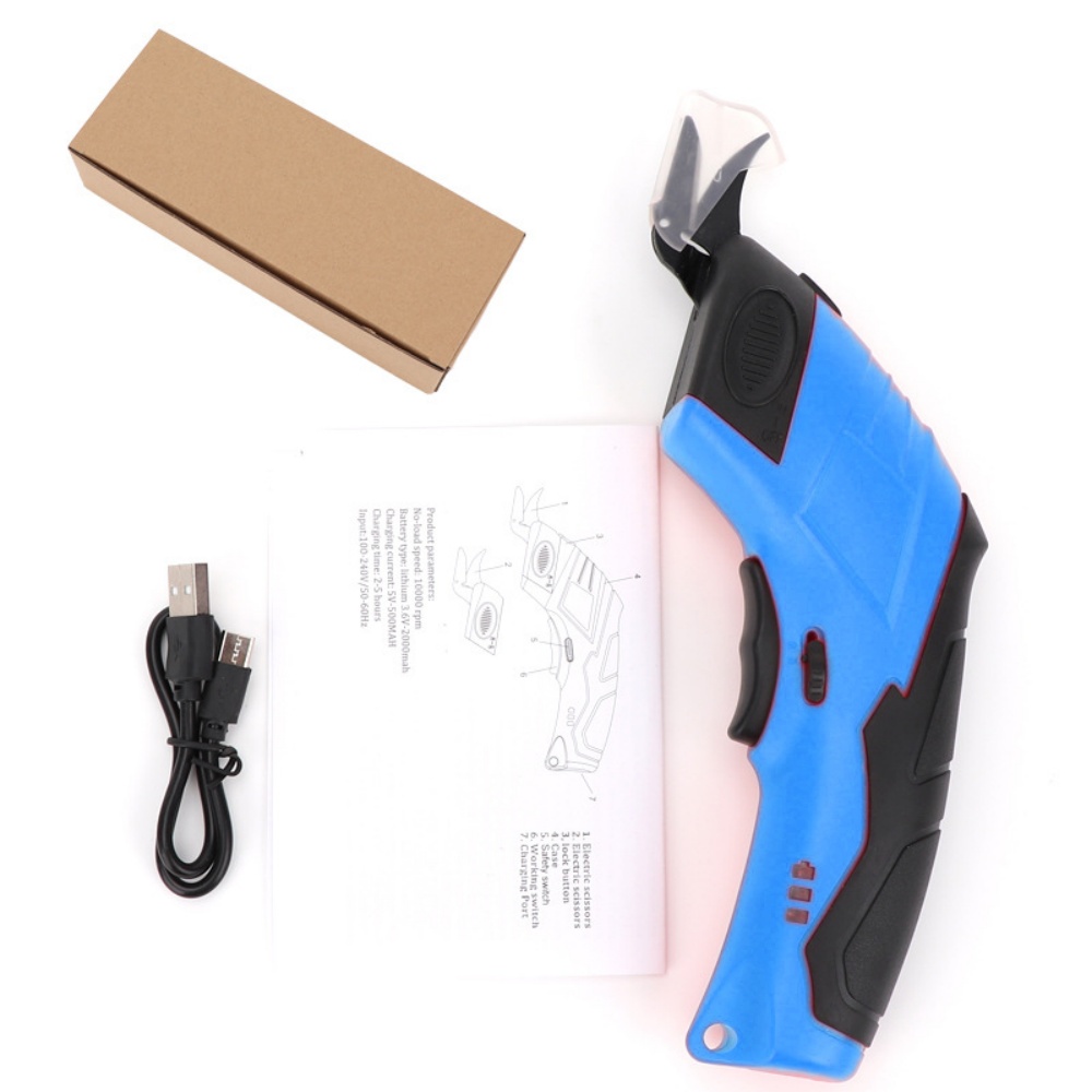 Leather Splitting Machine - 3.6V ไฟฟ้ากรรไกรตัดผ้าหนังตัดกรรไกร + ใบมีดเหล็กทังสเตน USB ชาร์จแบบพกพาเครื่องมือ