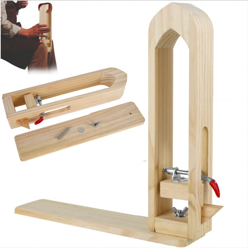 Leather Stitching Pony Clamp - โพนี่สำหรับเย็บหนัง, ที่หนีบสำหรับเย็บหนังแบบ DIY, เครื่องมือสำหรับงานฝีมือหนัง, ที่หนีบไม้รูปม้า, เครื่องมือสำหรับเย็บด้วยมือ