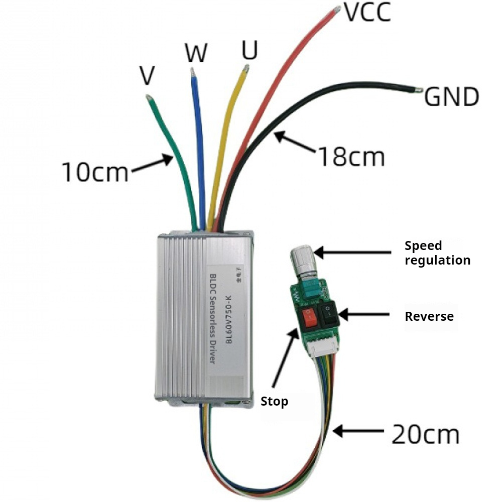 Sewing Machine Servo Motor 750W - ตัวควบคุมมอเตอร์ดีซี, โมดูลควบคุมมอเตอร์ไดรเวอร์ DC6-60V 750W มอเตอร์ไร้แปรงถ่าน BLDC