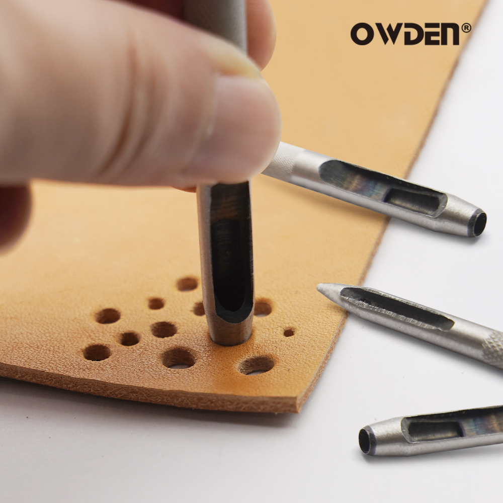 6pcs หนังเจาะรูเครื่องมือเหล็ก - Hand Press Hole Punch Leather บทวิจารณ์และราคา