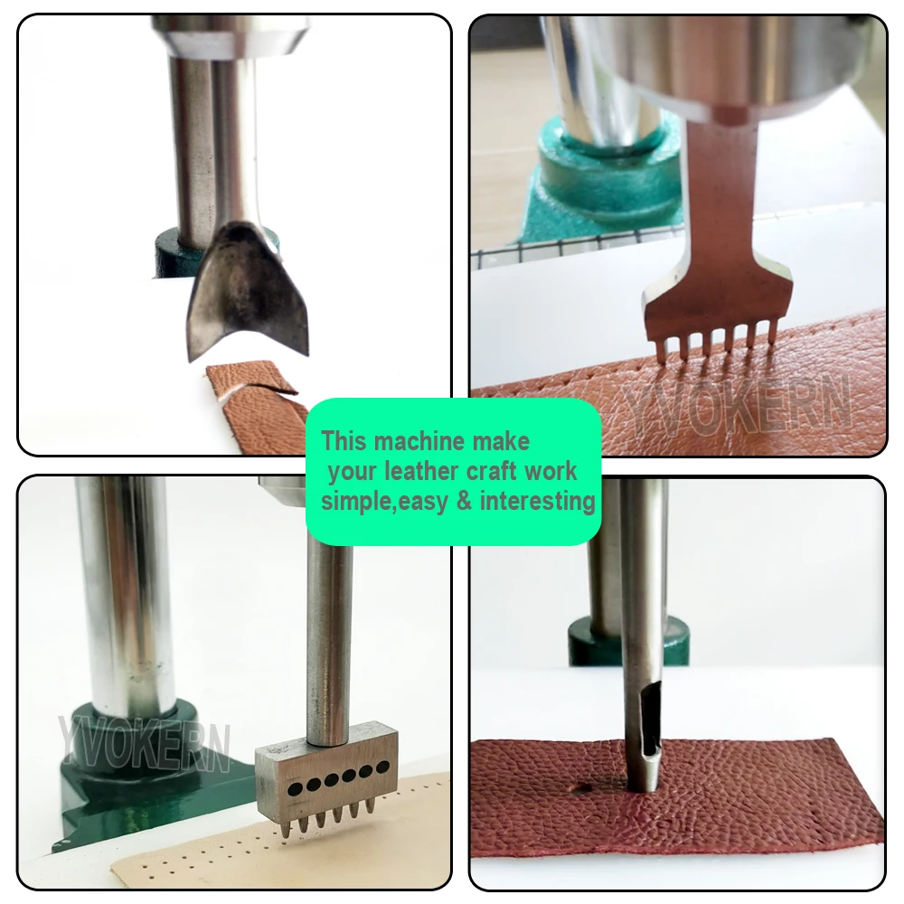 เงียบหนังรู Punch คู่มือเครื่อ - Hand Press Hole Punch Leather บทวิจารณ์และราคา