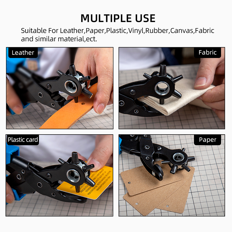 WUTA Revolving เข็มขัดหนัง Hol - Hand Press Hole Punch Leather บทวิจารณ์และราคา