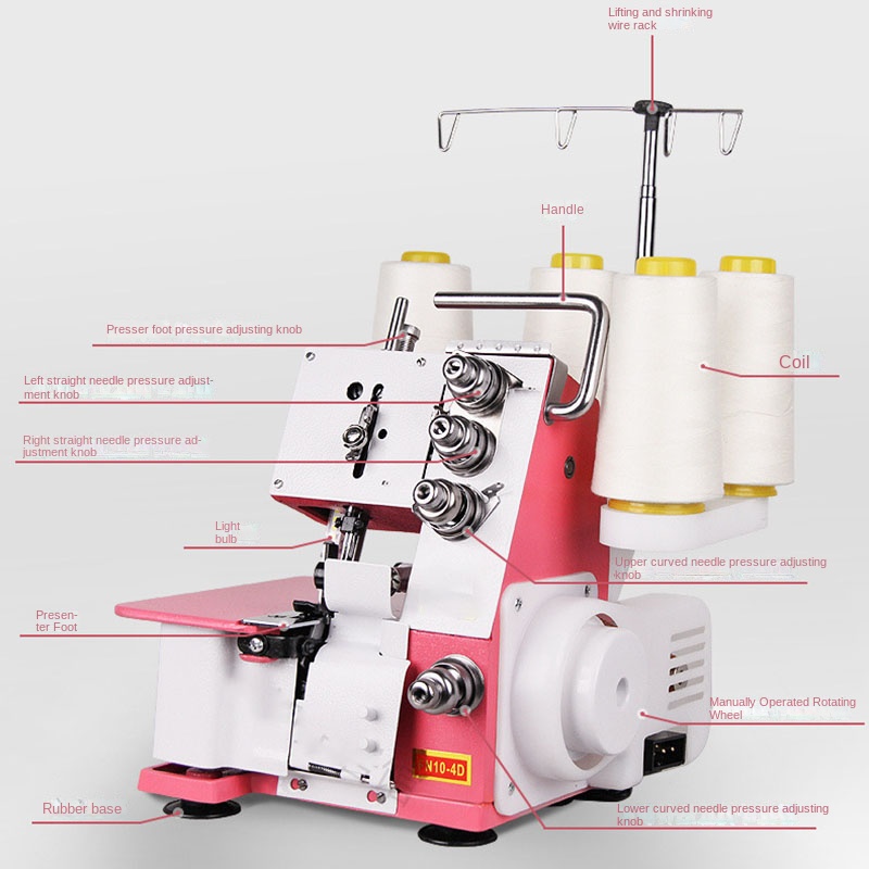 จักรเย็บผ้า overlock แบบ Four- - Overlock Sewing Machine 4 Thread บทวิจารณ์และราคา